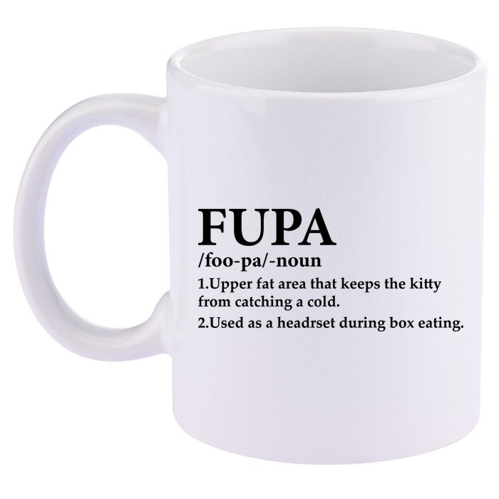 Fupa Definition Gift , FUPA Defined ,Fupa Definition Dad Gift, Mature Living My 11oz C Handle Ceramic Mug