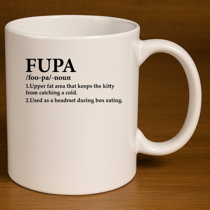 Fupa Definition Gift , FUPA Defined ,Fupa Definition Dad Gift, Mature Living My 11oz C Handle Ceramic Mug