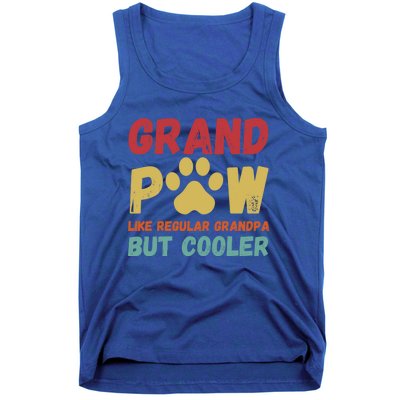 Fathers Day Gift Grandpaw Like Regular Grandpa But Cooler Cute Gift Tank Top