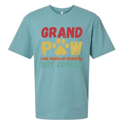 Fathers Day Gift Grandpaw Like Regular Grandpa But Cooler Cute Gift Sueded Cloud Jersey T-Shirt