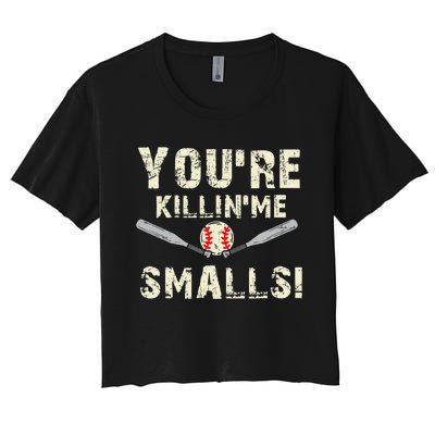 Funny Dad Gift, You're Killing Me Smalls Dad And Child Women's Crop Top Tee