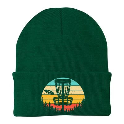 Funny Disc Golf Art For Vintage Disc Golfer Lovers Knit Cap Winter Beanie