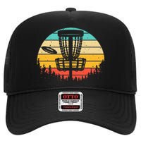 Funny Disc Golf Art For Vintage Disc Golfer Lovers High Crown Mesh Back Trucker Hat