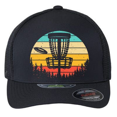 Funny Disc Golf Art For Vintage Disc Golfer Lovers Flexfit Unipanel Trucker Cap