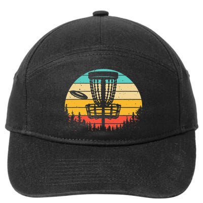 Funny Disc Golf Art For Vintage Disc Golfer Lovers 7-Panel Snapback Hat