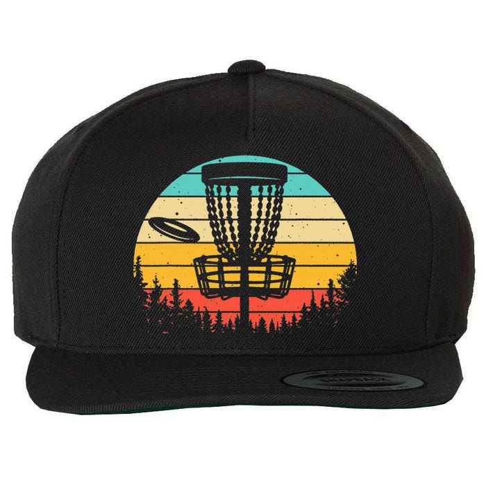 Funny Disc Golf Art For Vintage Disc Golfer Lovers Wool Snapback Cap