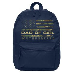 Fathers Day Gift For Dad Dad Of Girls Outnumbered Us Flag Cute Gift 16 in Basic Backpack