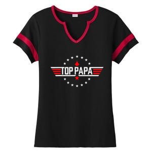 Fathers Day Gift Papa Gift from Grand Son Daughter Ladies Halftime Notch Neck Tee