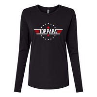 Fathers Day Gift Papa Gift from Grand Son Daughter Womens Cotton Relaxed Long Sleeve T-Shirt