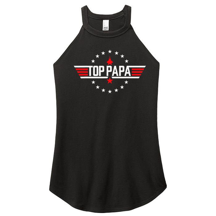 Fathers Day Gift Papa Gift from Grand Son Daughter Women's Perfect Tri Rocker Tank