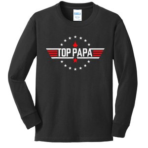 Fathers Day Gift Papa Gift from Grand Son Daughter Kids Long Sleeve Shirt