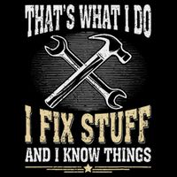 Funny Dad Graphic Vintage I Fix Stuff And I Know Things Mousepad