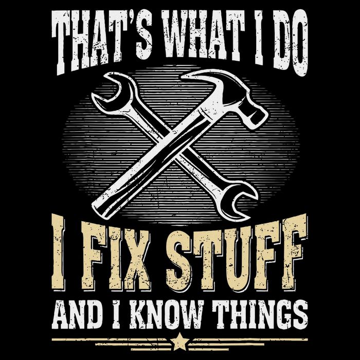 Funny Dad Graphic Vintage I Fix Stuff And I Know Things Mousepad
