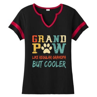 Fathers Day Gift Grandpaw Like Regular Grandpa But Cooler Cool Gift Ladies Halftime Notch Neck Tee