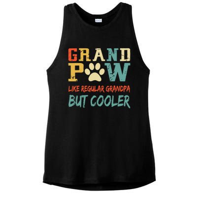 Fathers Day Gift Grandpaw Like Regular Grandpa But Cooler Cool Gift Ladies PosiCharge Tri-Blend Wicking Tank