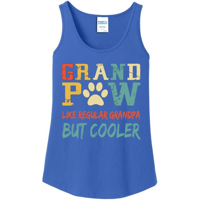 Fathers Day Gift Grandpaw Like Regular Grandpa But Cooler Cool Gift Ladies Essential Tank