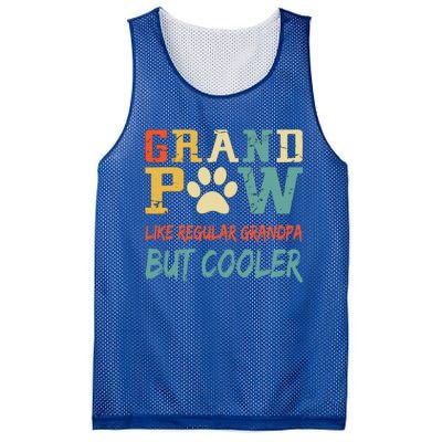 Fathers Day Gift Grandpaw Like Regular Grandpa But Cooler Cool Gift Mesh Reversible Basketball Jersey Tank