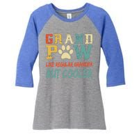 Fathers Day Gift Grandpaw Like Regular Grandpa But Cooler Cool Gift Women's Tri-Blend 3/4-Sleeve Raglan Shirt