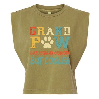 Fathers Day Gift Grandpaw Like Regular Grandpa But Cooler Cool Gift Garment-Dyed Women's Muscle Tee