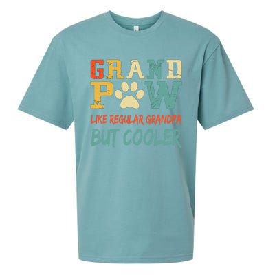 Fathers Day Gift Grandpaw Like Regular Grandpa But Cooler Cool Gift Sueded Cloud Jersey T-Shirt