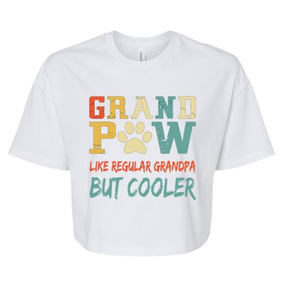 Fathers Day Gift Grandpaw Like Regular Grandpa But Cooler Cool Gift Bella+Canvas Jersey Crop Tee