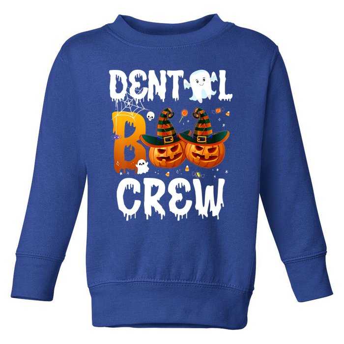 Funny Dental Ghost Boo Crew Pumpkin Halloween Spooky Season Gift Toddler Sweatshirt