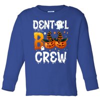 Funny Dental Ghost Boo Crew Pumpkin Halloween Spooky Season Gift Toddler Long Sleeve Shirt