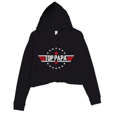 Fathers Day Gift Papa Gift From Grandkids Son Daughter Crop Fleece Hoodie