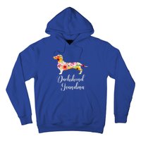 Floral Dachshund Grandma Funny Cute Dog Lover Gift Hoodie