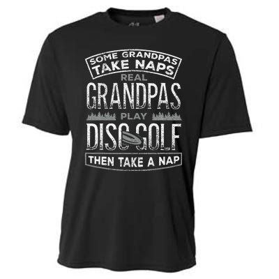 Funny Disc Golf Grandpa Fathers Day Disc Golfing Cooling Performance Crew T-Shirt