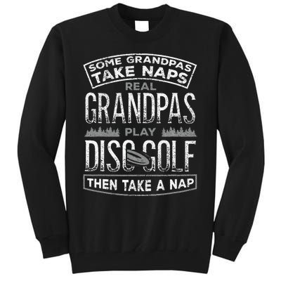 Funny Disc Golf Grandpa Fathers Day Disc Golfing Tall Sweatshirt