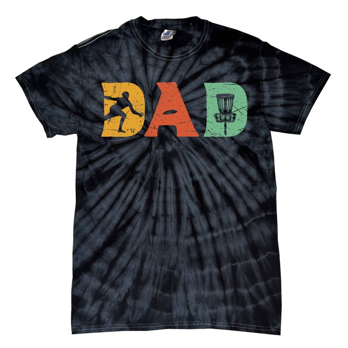 Funny Disc Golf Dad Retro Fathers Day Tie-Dye T-Shirt