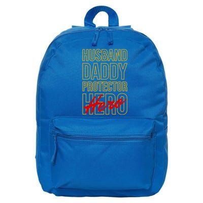 Father Day Gift For Husband Daddy Protector Hero Gift 16 in Basic Backpack