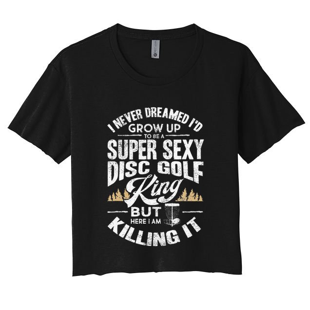 Funny Disc Golf Husband Fathers Day Disc Golfing Crop Top