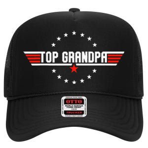 Fathers Day Gift Grandpa Gift From Grandkids Son Daughter High Crown Mesh Back Trucker Hat