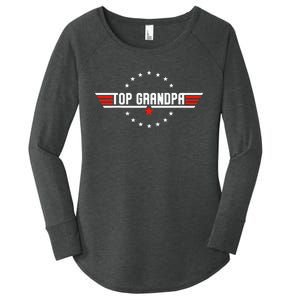 Fathers Day Gift Grandpa Gift From Grandkids Son Daughter Women's Perfect Tri Tunic Long Sleeve Shirt