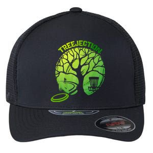 Funny Disc Golf Graphic Tree Gift Flexfit Unipanel Trucker Cap