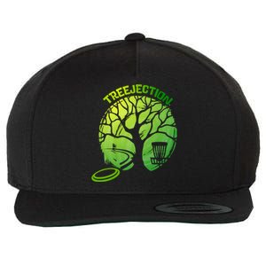 Funny Disc Golf Graphic Tree Gift Wool Snapback Cap