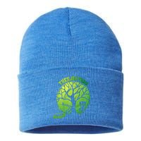 Funny Disc Golf Graphic Tree Gift Sustainable Knit Beanie