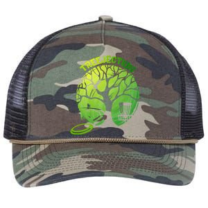 Funny Disc Golf Graphic Tree Gift Retro Rope Trucker Hat Cap