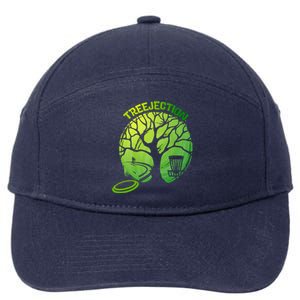 Funny Disc Golf Graphic Tree Gift 7-Panel Snapback Hat