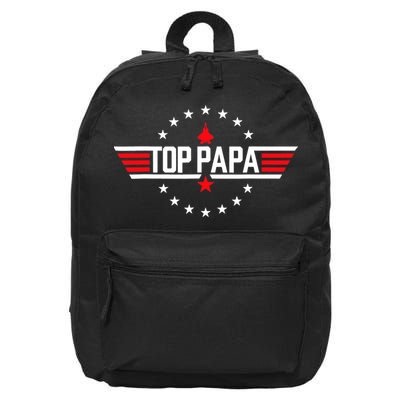 Fathers Day Gift Papa Gift From Grandkids Son Daughter 16 in Basic Backpack