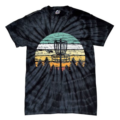 Funny Disc Golf Retro  Sunset Vintage Frisbee Golf Tie-Dye T-Shirt