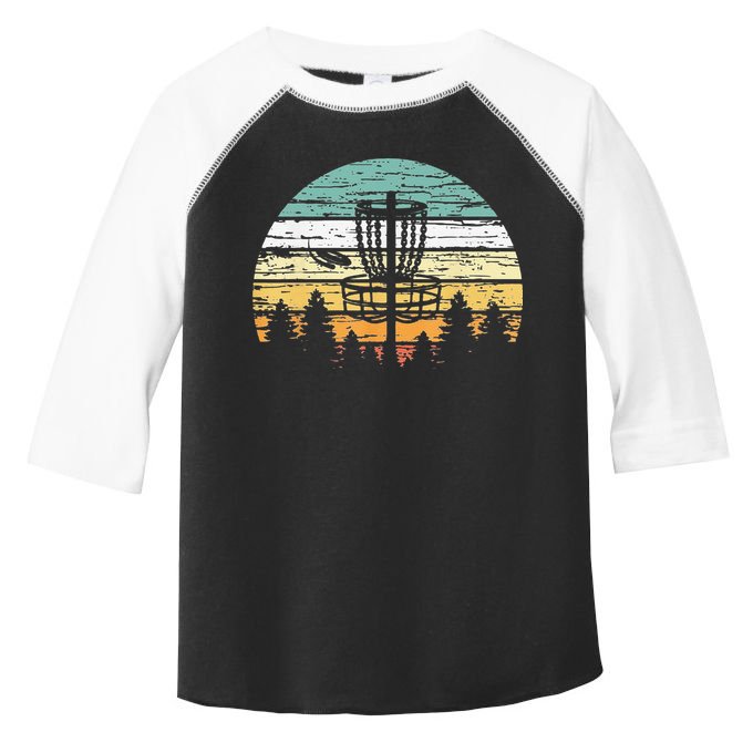 Funny Disc Golf Retro  Sunset Vintage Frisbee Golf Toddler Fine Jersey T-Shirt