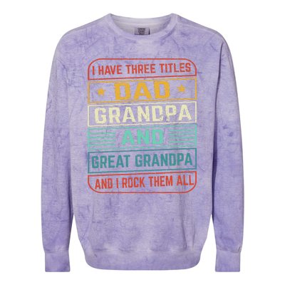 Fathers Day Gift from Grand Dad Grandpa Great Grandpa Colorblast Crewneck Sweatshirt