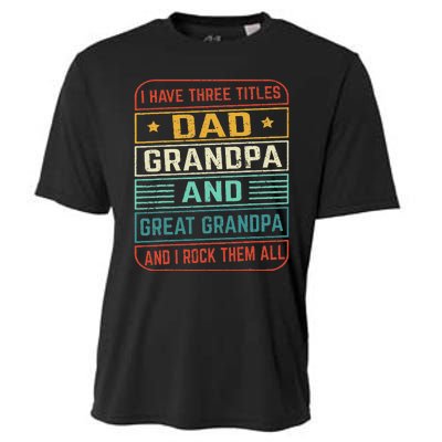 Fathers Day Gift from Grand Dad Grandpa Great Grandpa Cooling Performance Crew T-Shirt