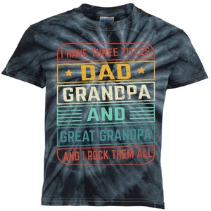 Fathers Day Gift from Grand Dad Grandpa Great Grandpa Kids Tie-Dye T-Shirt