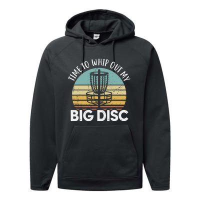 Funny Disc Golf Art For  Flying Disc Sport Players Performance Fleece Hoodie