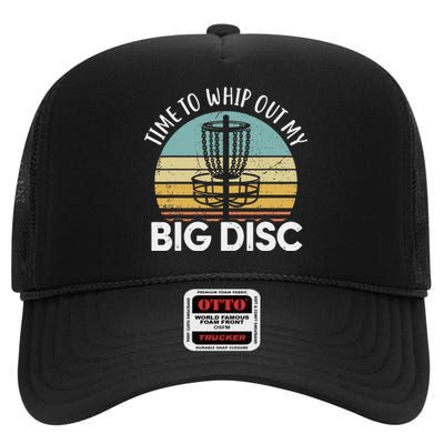 Funny Disc Golf Art For  Flying Disc Sport Players High Crown Mesh Back Trucker Hat