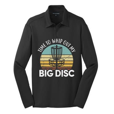 Funny Disc Golf Art For  Flying Disc Sport Players Silk Touch Performance Long Sleeve Polo